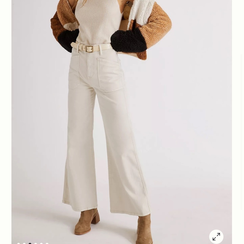 Pilcro Women’s‎ The Carpenter Wide Leg Pants Cream 33T